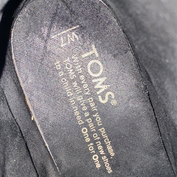 Toms Leila Black Ankle Booties with Brown Heel Size 7 - Picture 10 of 10